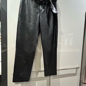 Black Faux Leather Pants